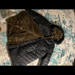 Deniss Basso faux fur reversible jacket with leopard print 3X